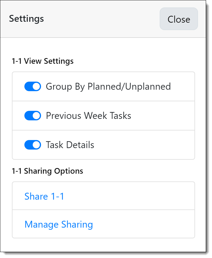 Setting 1 FAQ: Managing Your 1-1 Settings