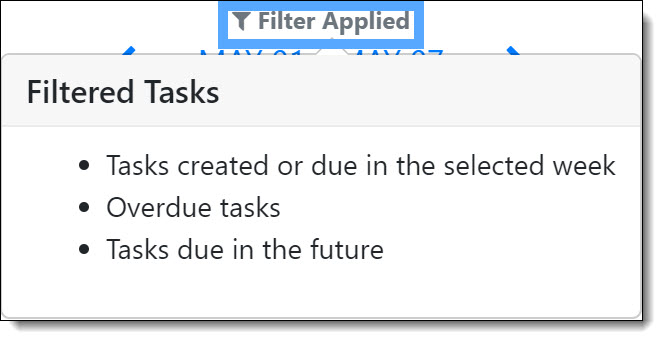 Week. Filter Opt In Viewing and Filtering Your Weekly Plan