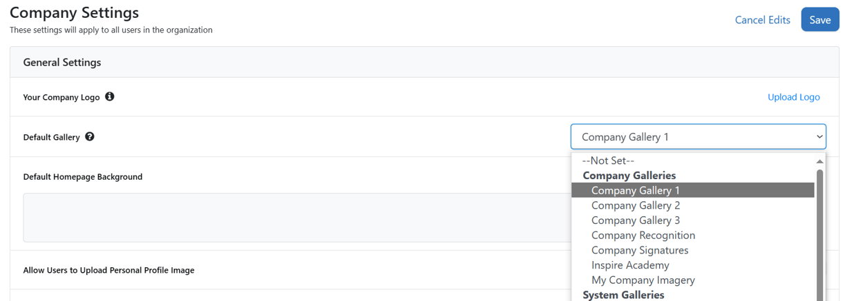 FAQ: Choosing a Default Image Gallery